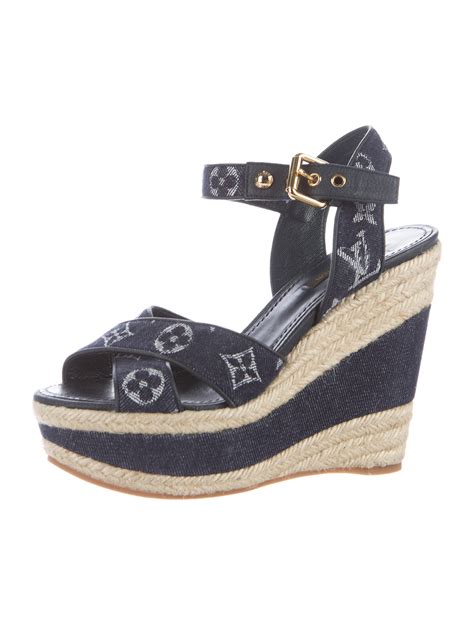 louis vuitton wedges sandals